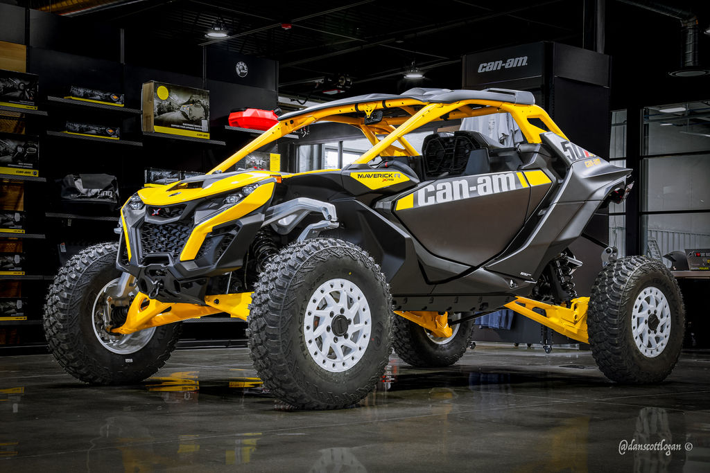 2024 Can-Am® Maverick R X RS with Smart-Shox Carbon Black & Neo Yellow