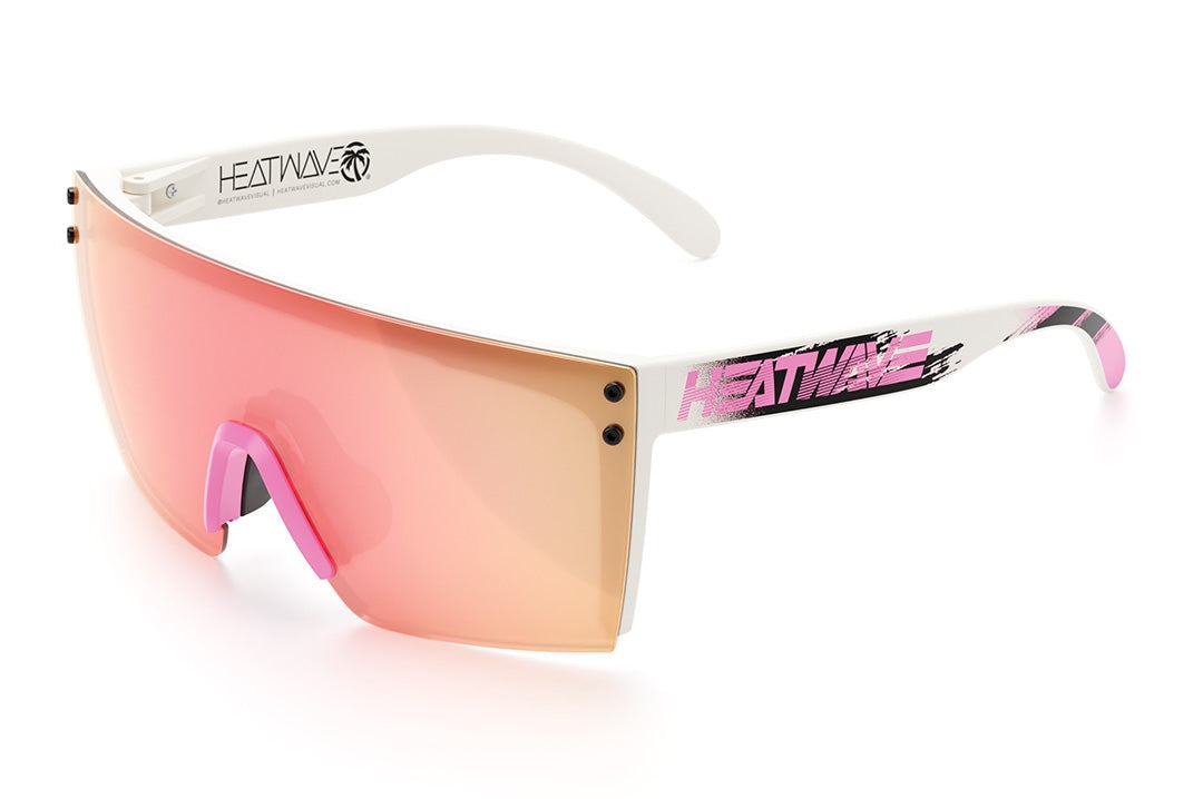 Lazer Face Polarized Z87 Sunglasses: Silver | Heat Wave Visual Yes (Black Z87+ Side Shields)
