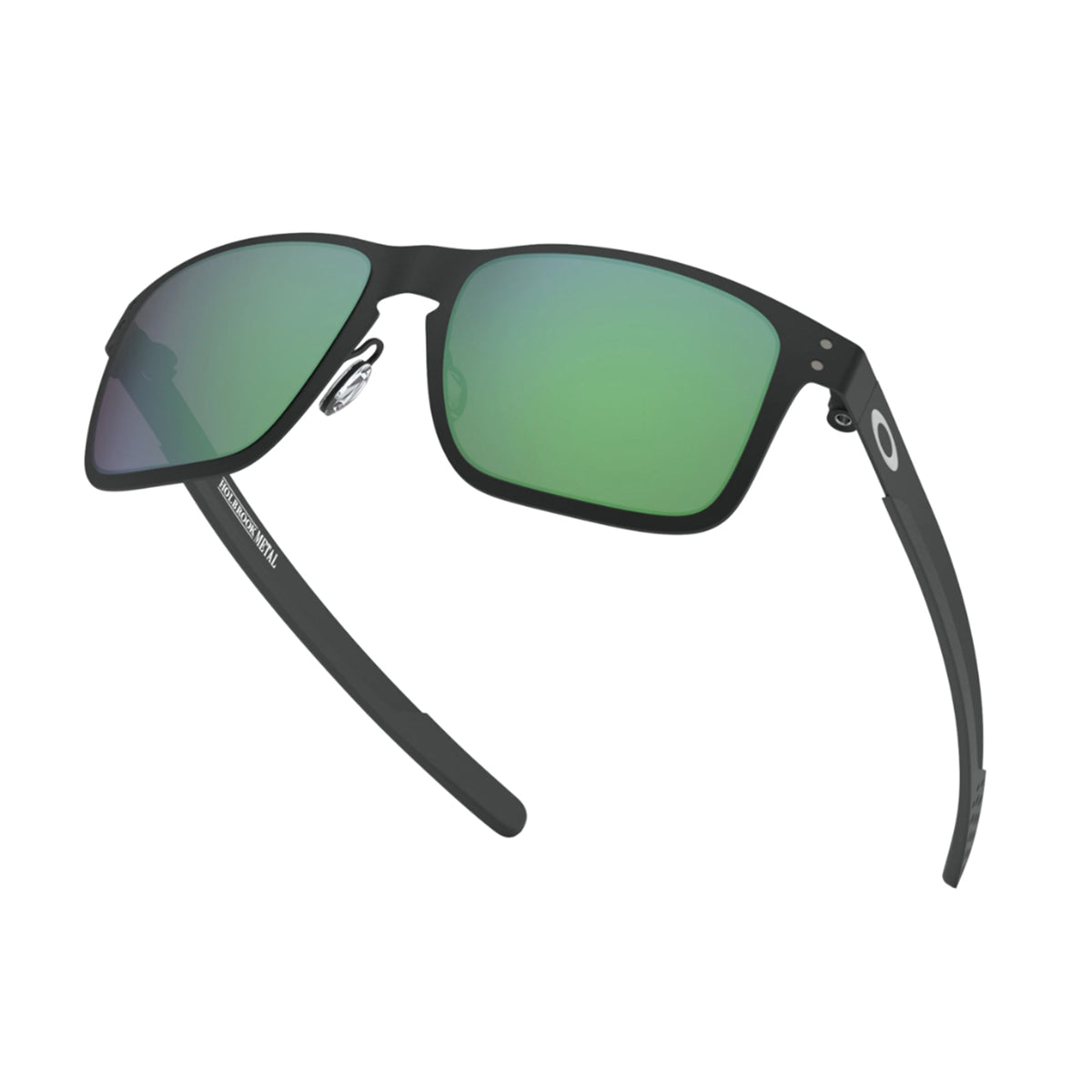Oakley OO4123-0455 Holbrook Sunglasses Metal Matte Black Frames with Jade Iridium Lens