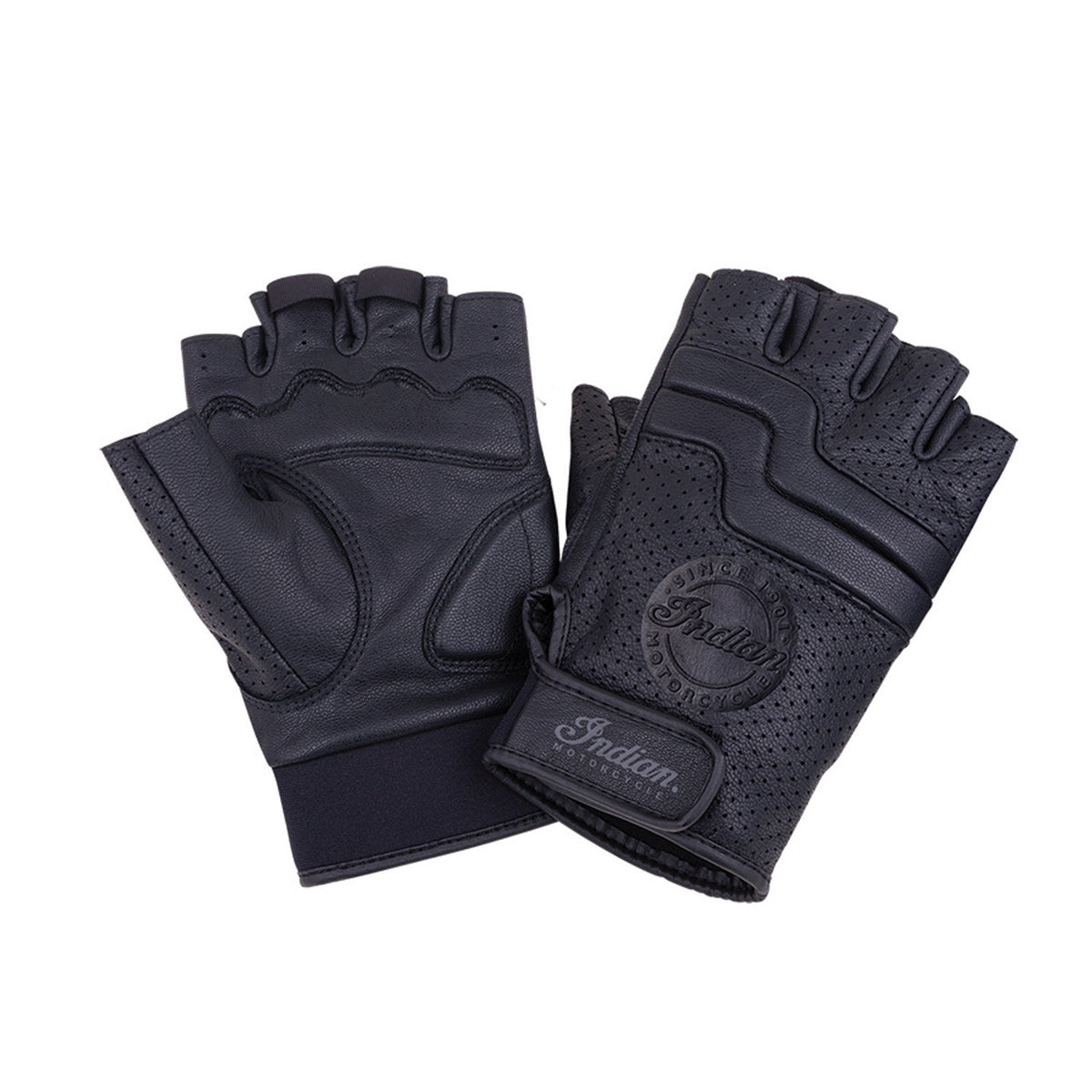 Women's Leather Fingerless Denton Glove, Black