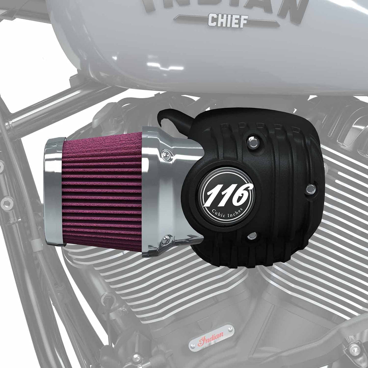 Indian Motorcycle Thunderstroke® Forward Stage 1 Air Intake, Chrome | 2884950-156
