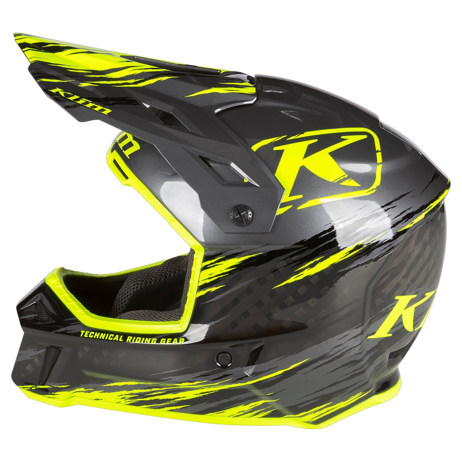 F3 Carbon Pro Helmet ECE-THRASHED ASPHALT - HI-VIS