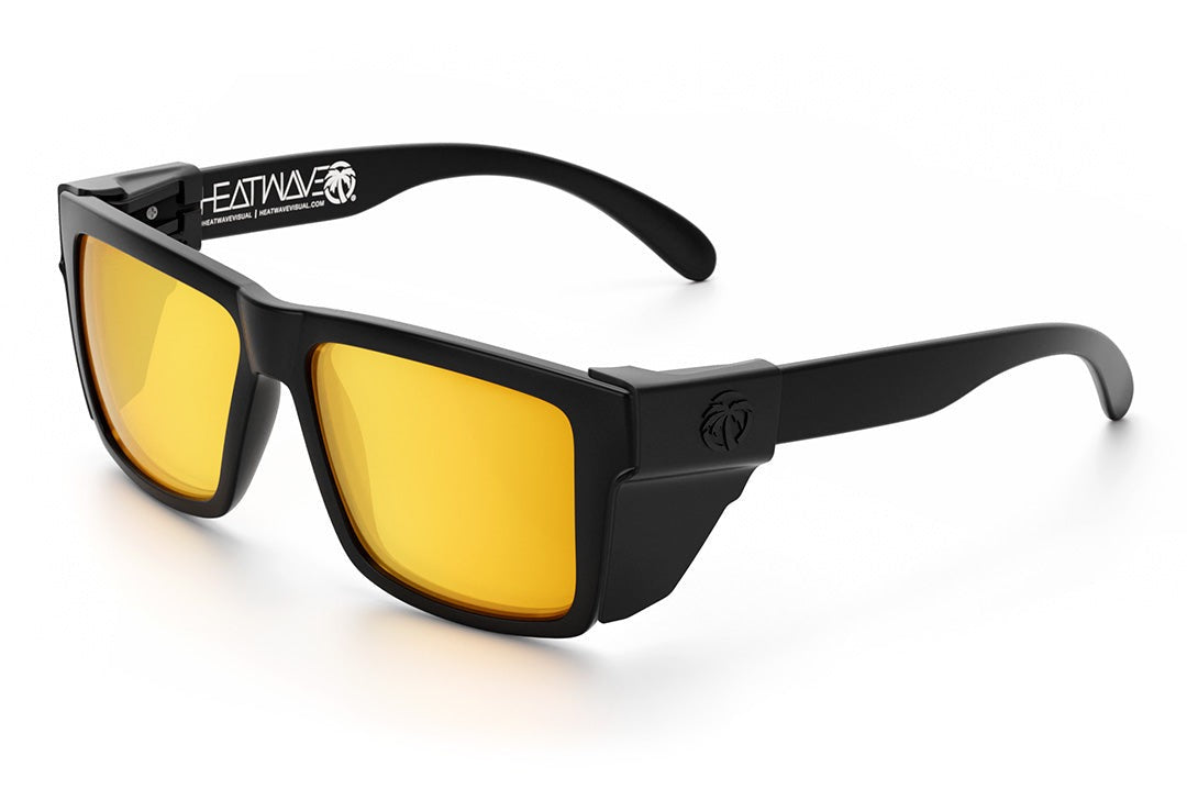 VISE Z87 Sunglasses Black Frame: Gold Lens